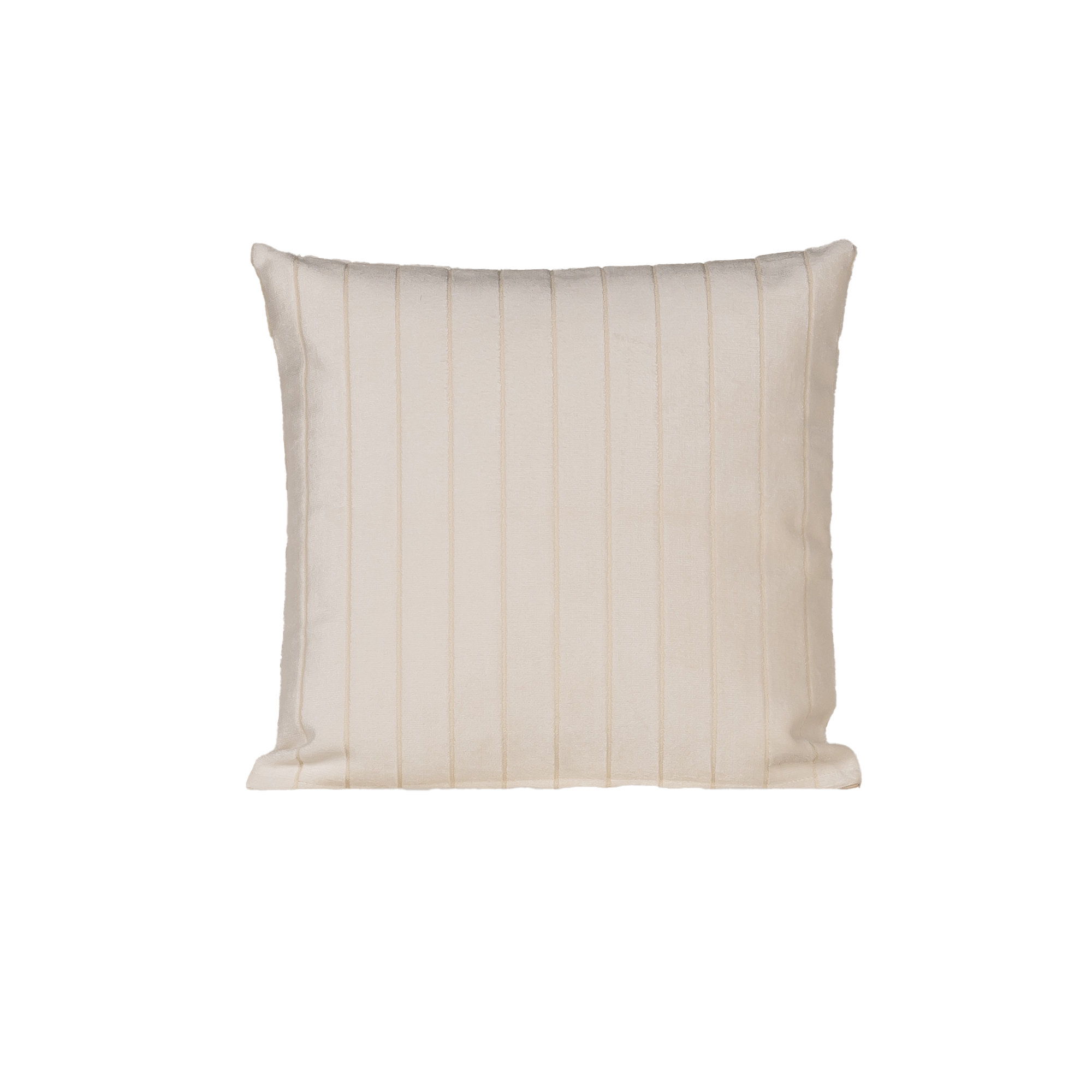Maxton Striped Throw Pillow, Cream, Polyester, Square 22"
