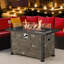 Table de foyer d'extérieur au propane en aluminium H 24,5 po x l 44 po Alecea-470576384