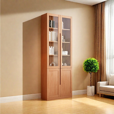 Italian style all solid wood simple bookcase