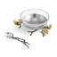 Butterfly Ginkgo Glass Nut Bowl with Spoon