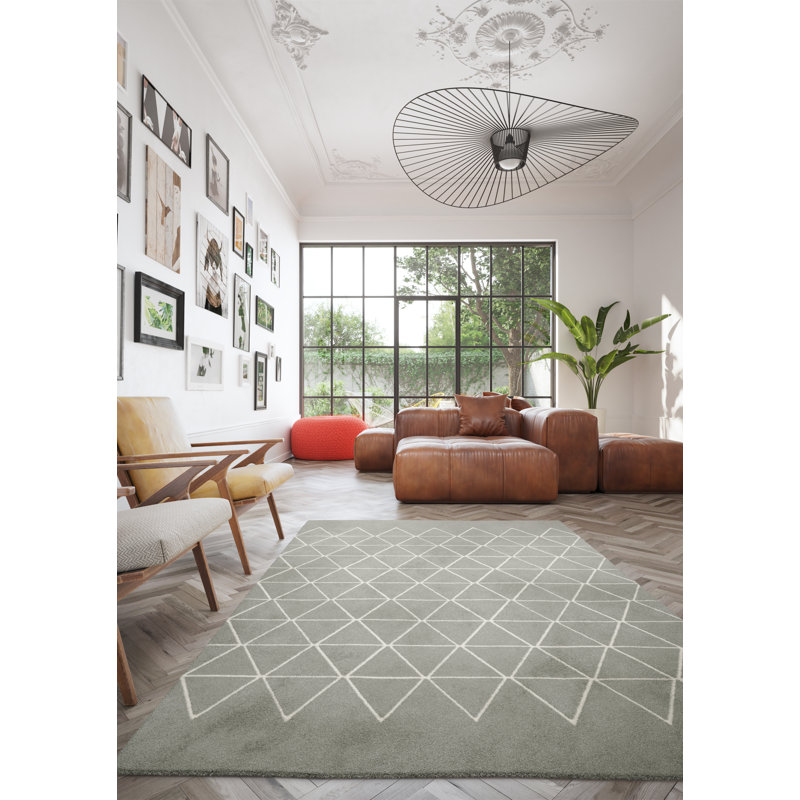 Nubar Geometric Shag Area Rug, Rectangle 140 x 200cm