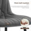 50cm H Velvet Upholstered Metal Side Chair-272616798