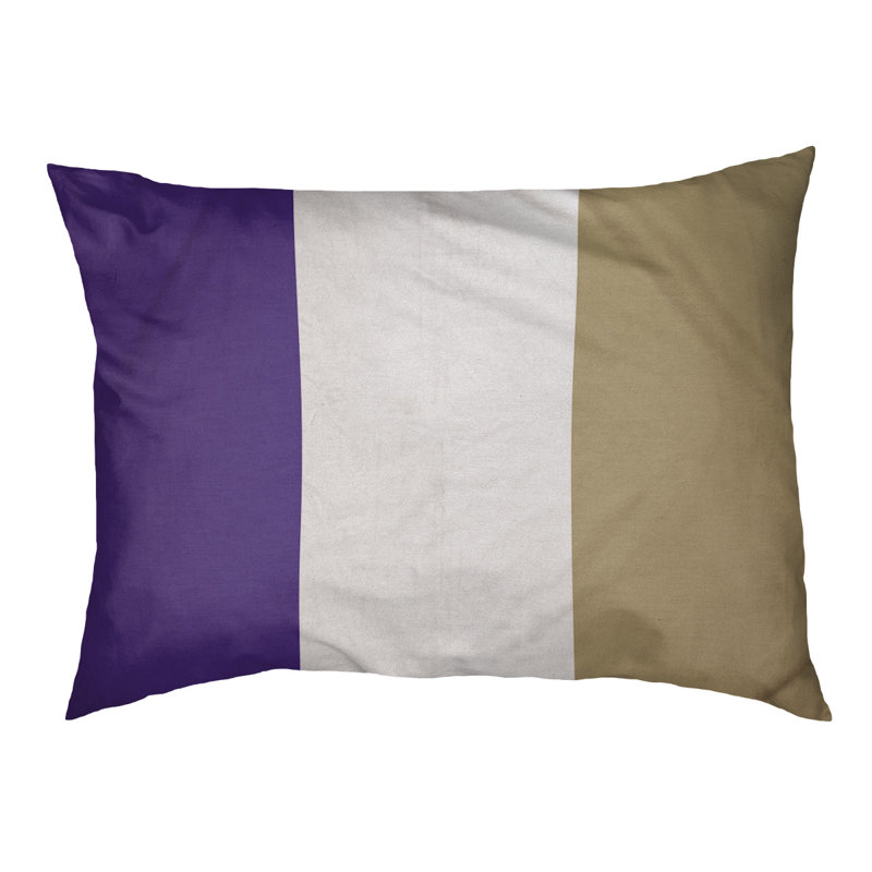 Coussin de lit pour chien Cincinnati, Moyen (l 28 po x P 18 po x H 6 po), Mauve / blanc / or