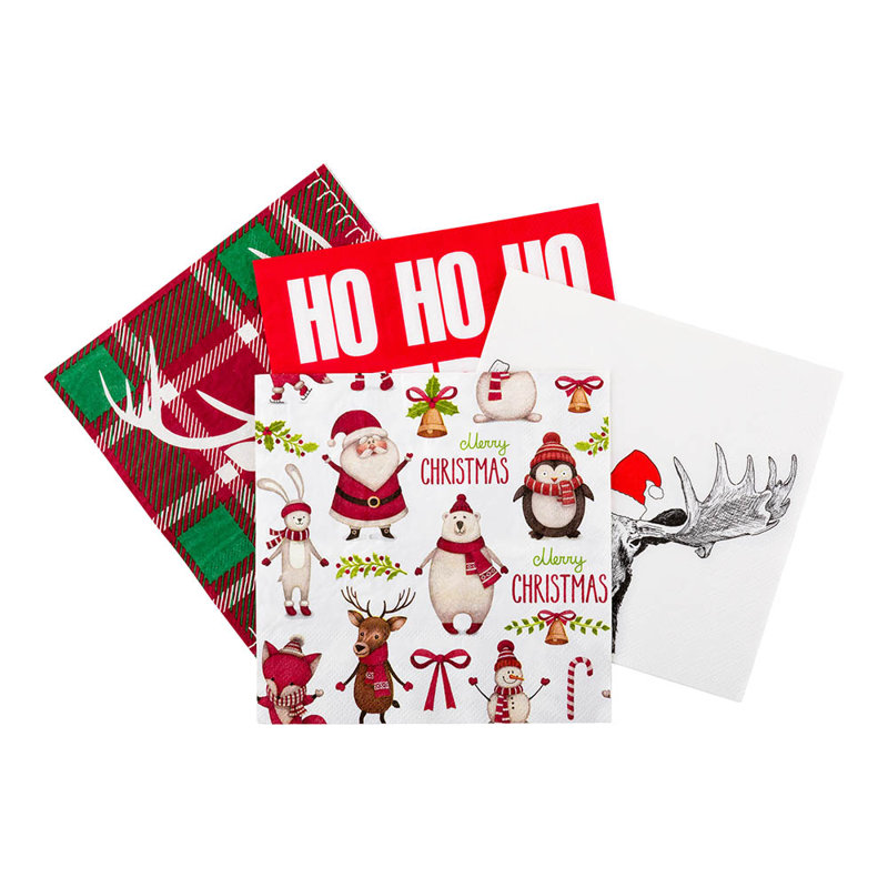 Disposable Paper Christmas Napkins