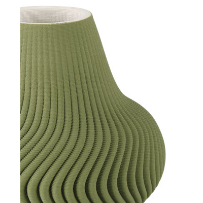 Green Plisse Large Vase