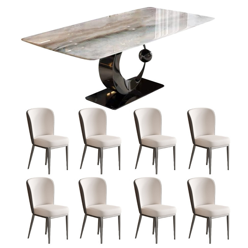 Devoss 8 - Person Pedestal Dining Set