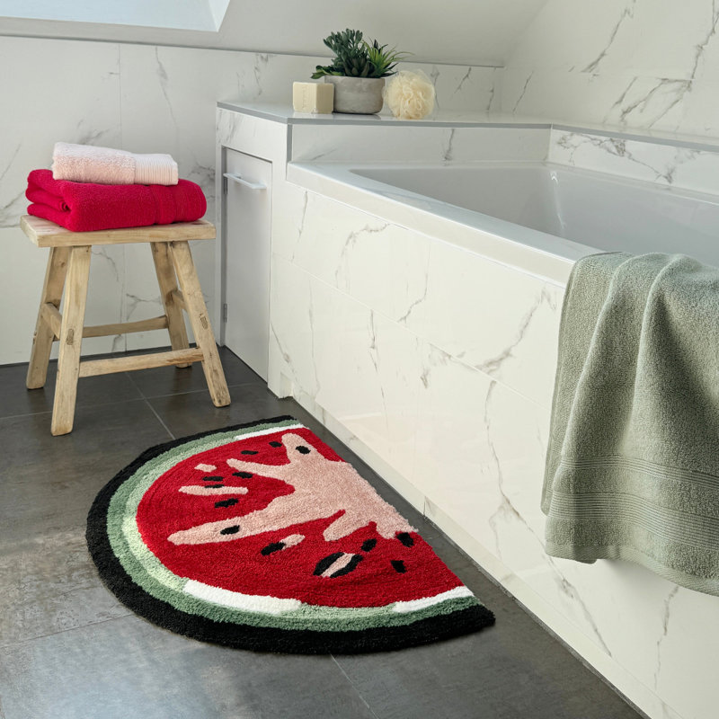 Cotton Blend Non-Slip Bath Mat