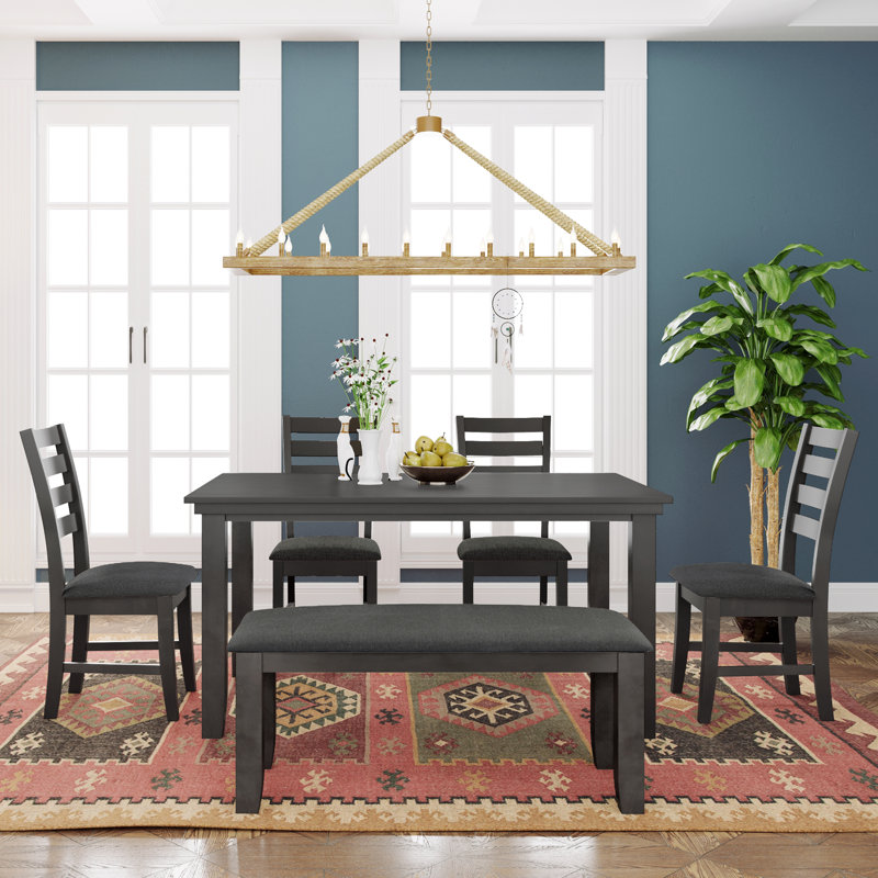 6 - Person Dining Set, Gray