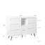 Buffet moderne blanc ultrabrillant avec lumière DEL, grand rangement pour le salon et la cuisine
