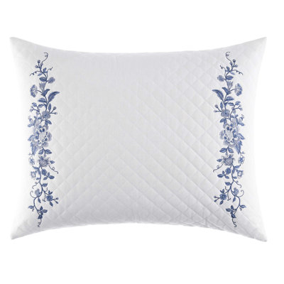 Laura Ashley Charlotte White Cotton Quilted Breakfast Pillow
