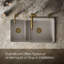 Iron/Tones Smart Divide 33 In. Top-/Undermount Double-Bowl Kitchen Sink