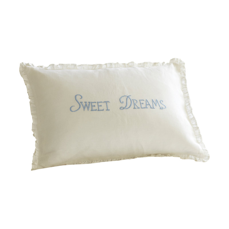 Sweet Dreams Linen Down Lumbar Pillow, Blue