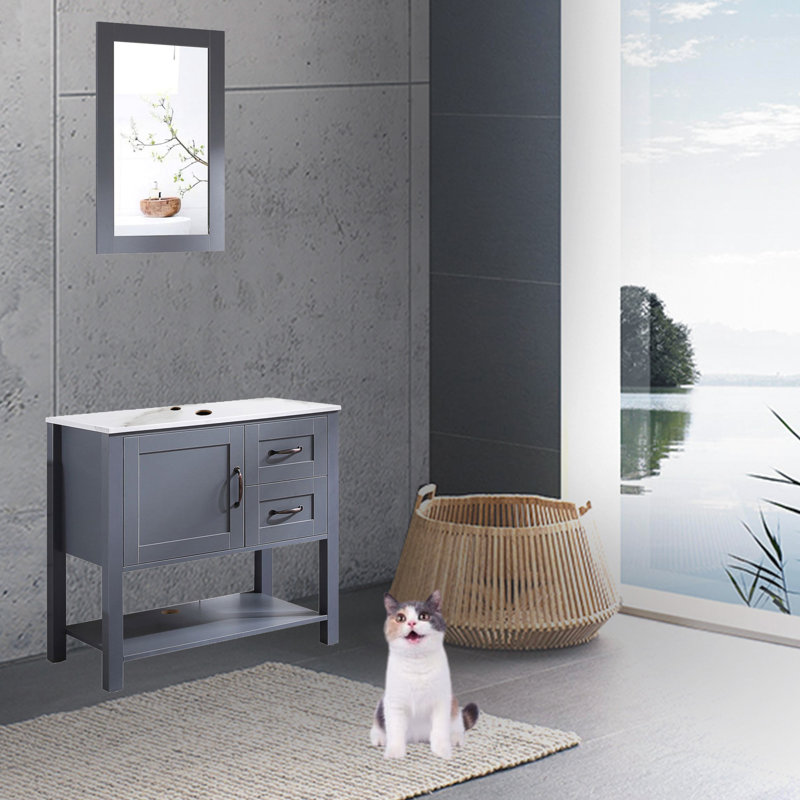 Meuble-lavabo simple l 30 po x P 18,7 po x H 31,5 po Lavilla