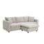 Canapé modulaire d'intérieur avec coussins décoratifs, canapé 3 places avec repose-pieds-1687427094