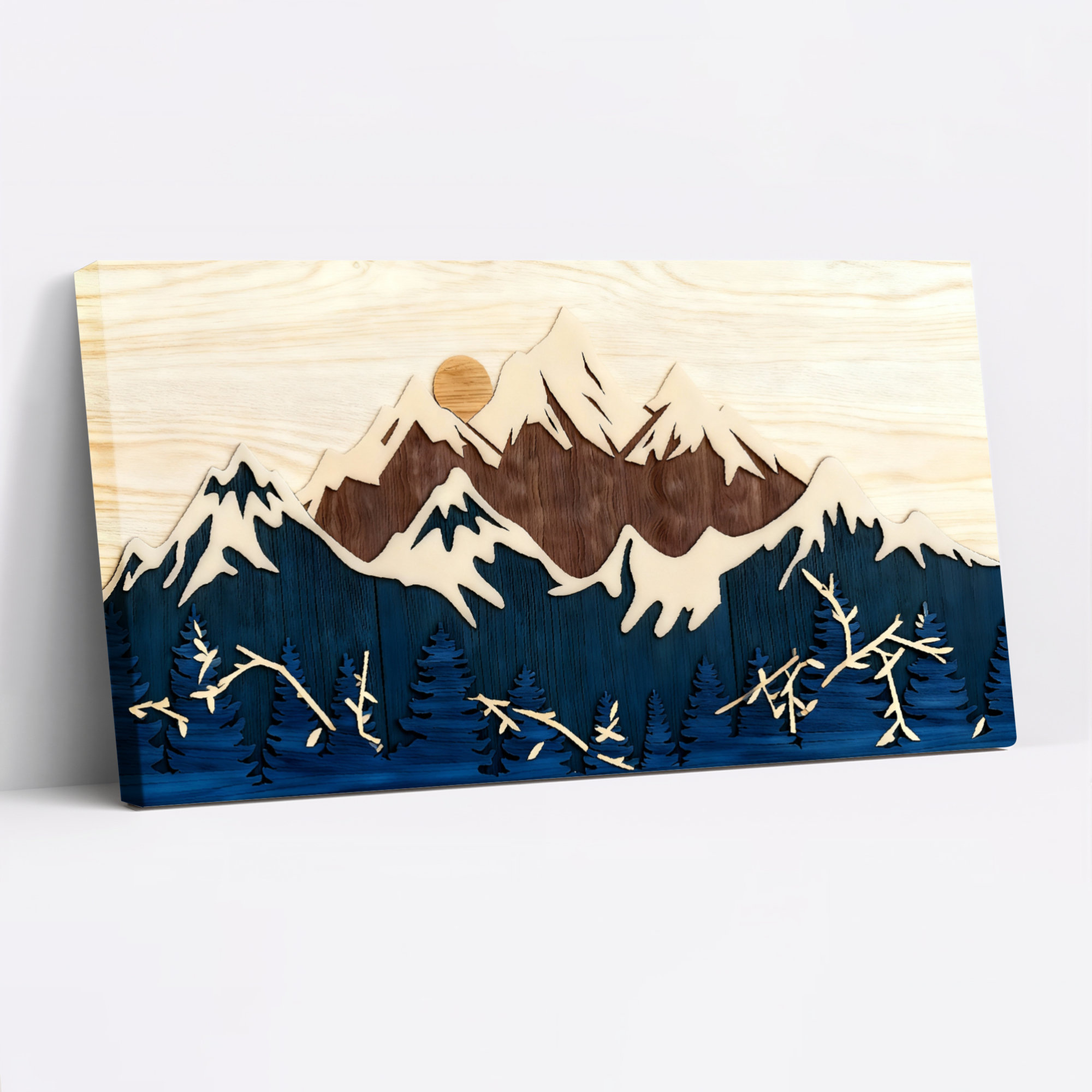 Red Barrel Studio® Mountain Landscape With Snowy Peaks And Forest ...