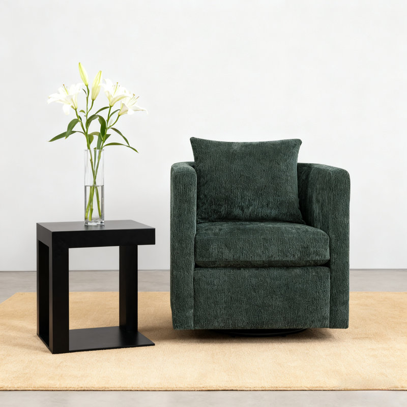 Fauteuil demi-tonneau Modern Kelly, Vert