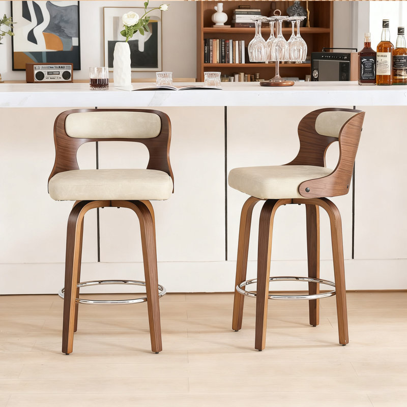 Tabourets de bar pivotants en similicuir, Gris foncé, 2