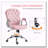 Vinsetto Velvet Home Office Chair,Button Tufted Desk Chair With Padded Armrests,Adjustable Height And Swivel Wheels,Pink-949584088