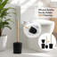 Ensemble de salle de bain noir, ensembles de rideau de douche avec crochets 21 pièces, ensemble de salle de bain avec poubelle, ensemble d'accessoires de salle de bain complet avec ensemble de rideau de douche, ensemble de distributeur de savon de salle 