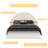 Unique Arched Boucle Bed With Small Table,Queen,Beige