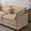 Canapé modulaire de 105 po en tissu de chenille rembourré doux, canapé 3 places avec repose-pieds en L