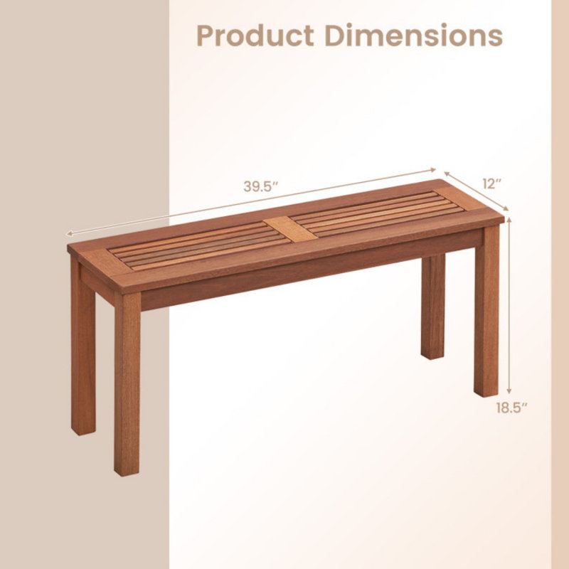 Arieon Solid Wood Outdoor Bench
