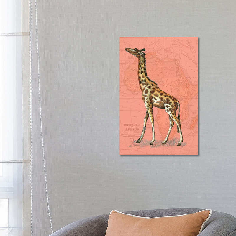 African Animals On Coral II by Studio W - Gallery-Wrapped Canvas Giclée on Canvas, Wrapped Canvas
