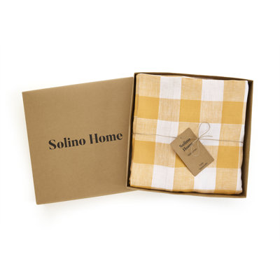 Buffalo Check - 100% Pure Linen Tablecloth
