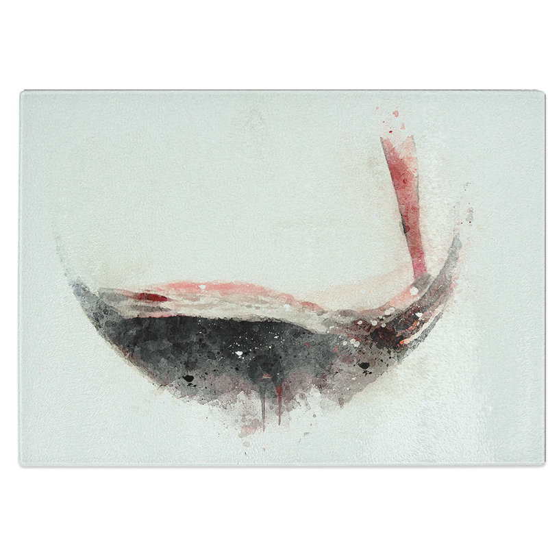 Tempered Glass Pouring of the Wine Chopping Board, 28.5 cm W x 20 cm L