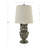 20" Bronze Resin Racoon Bust Table Lamp With Linen Shade-1656147266-1656147269