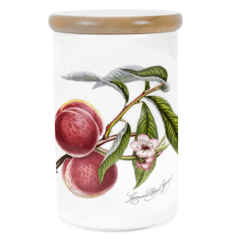 Pomona Peach Storage Jar, 21.5cm H x 13.5cm W x 13.5cm D
