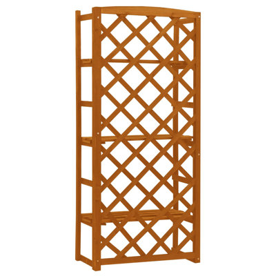 Planter Orange 4.6 ft Tall Rectangular Outdoor Garden Planter
