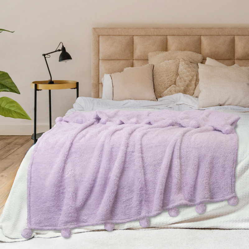 Jeté , Mauve lavande, L 60 po x L 80 po
