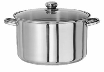 Hascevher Classic 18/10 Stainless Steel StockPot Covered Cookware Induction  Compatible Oven Safe 9 Quart Silver