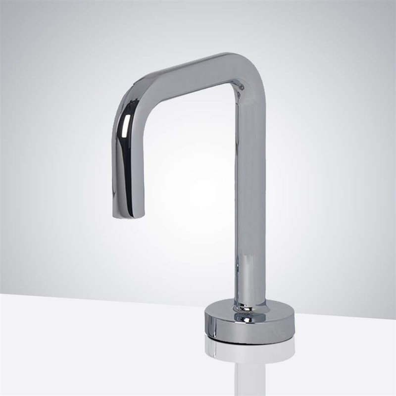 BathSelect U-Shaped Touchless Sensor Faucet – Chrome Finish Automatic Commercial Deck-Mount Tap