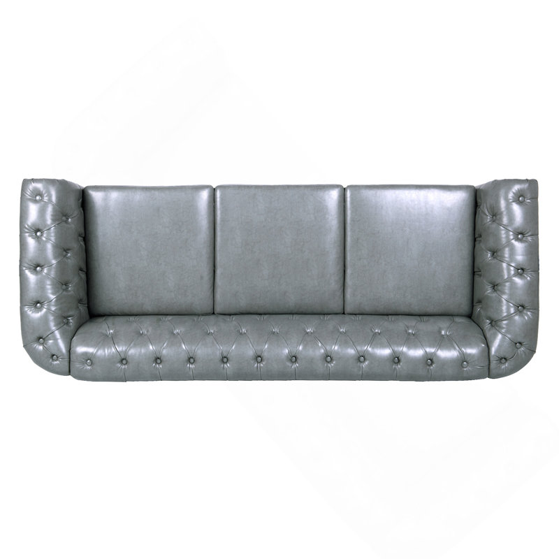 Canapé Chesterfield à accoudoirs roulés 84,65 po