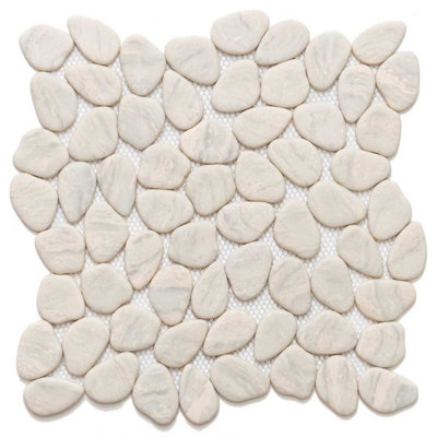 Recycled Cenote Pebble 13" x 13" Glass Mosaic Tile