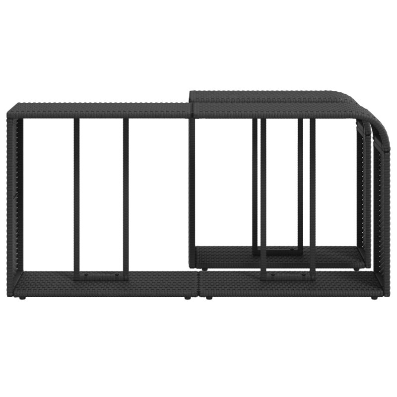 Schechter Rectangular Outdoor Side Table , 112cm cm W 27cm cm D, Black