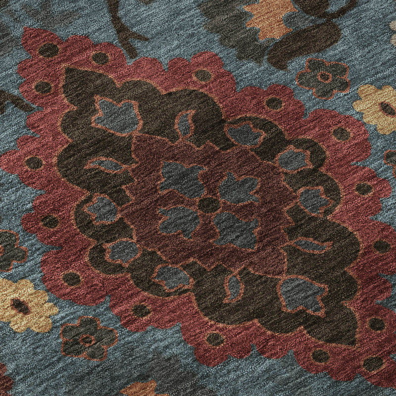 Tapis oriental Corum AMF1002 lavable à la machine de qualité supérieure, Rectangle 10 pi x 14 pi
