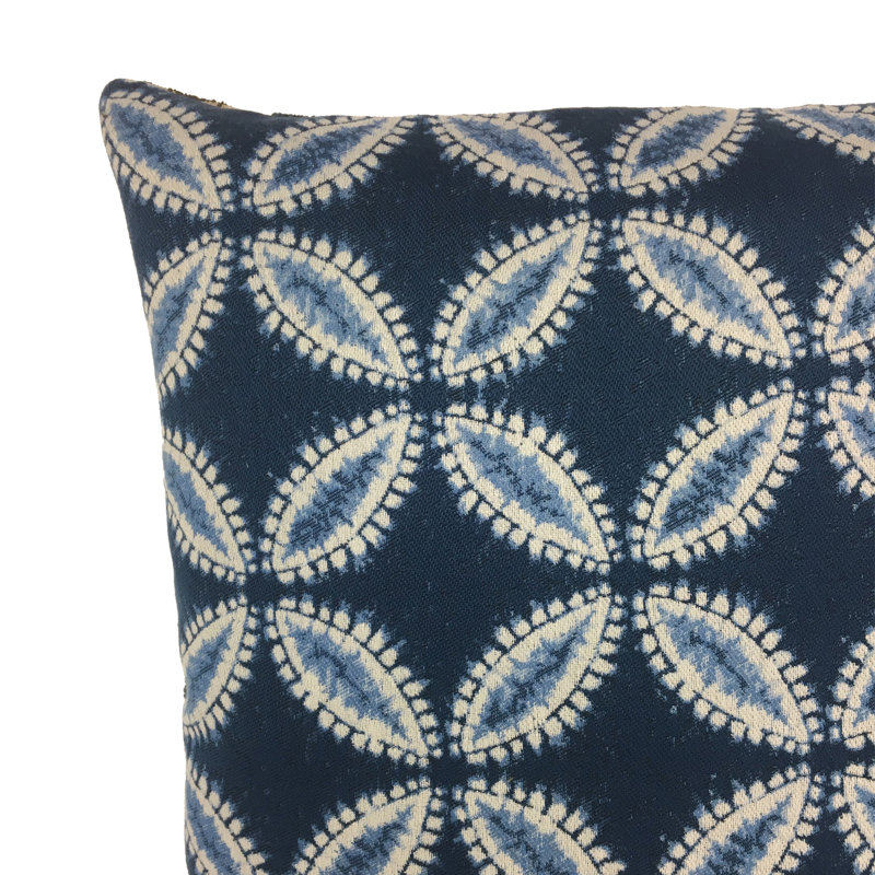 Geometric Reversible Throw Pillow, 18" x 18", Blue