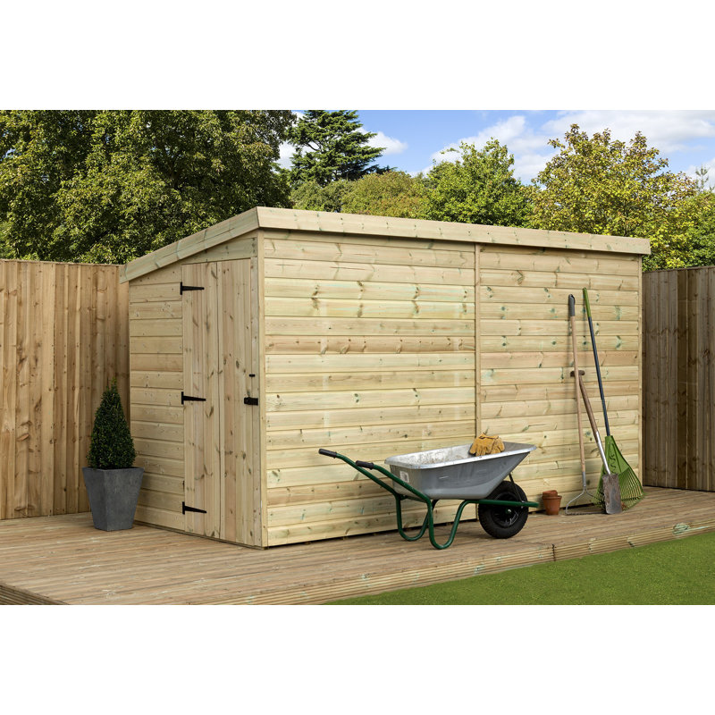 Shiplap Pent Wooden Shed, Right Side Panel, 5 Ft. W x 10 Ft. D