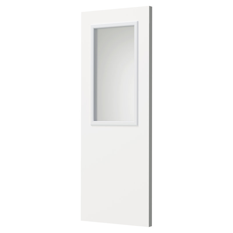 Porte extérieure - Portes d'entrée extérieures vitrées givrées à 1 panneau (seulement panneau de porte), L 30 po x H 80 po