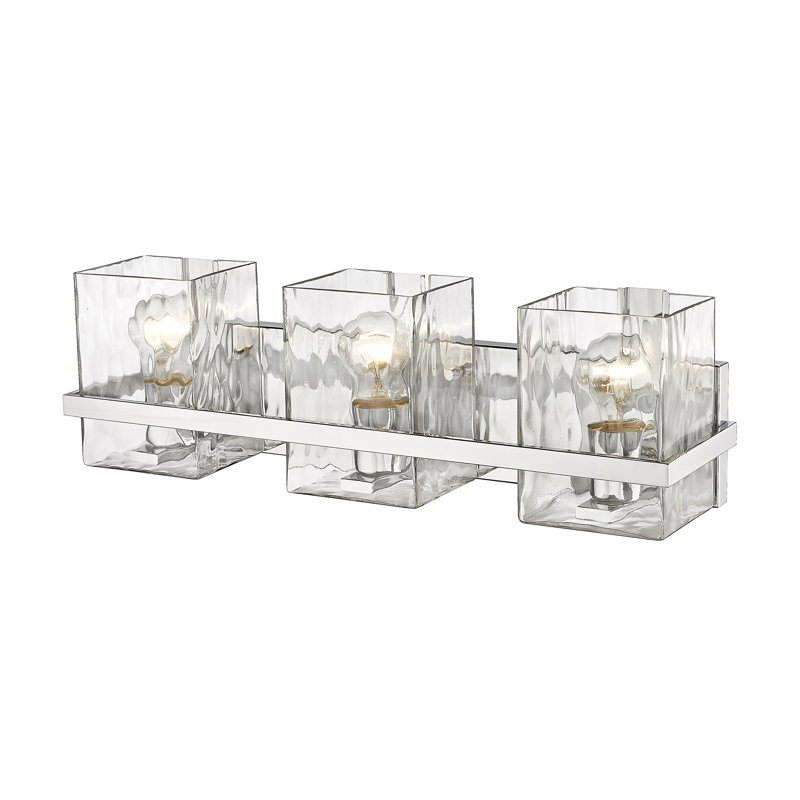 Éclairage pour meuble-lavabo Arene, Chrome chrome, 7"H x 22.25"W x 5.5"D, 3 Lights