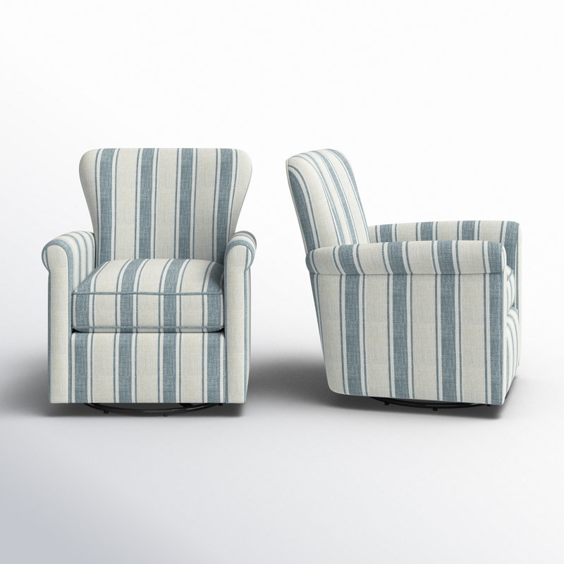 Fauteuil pivotant Arleth, Polyester bleu
