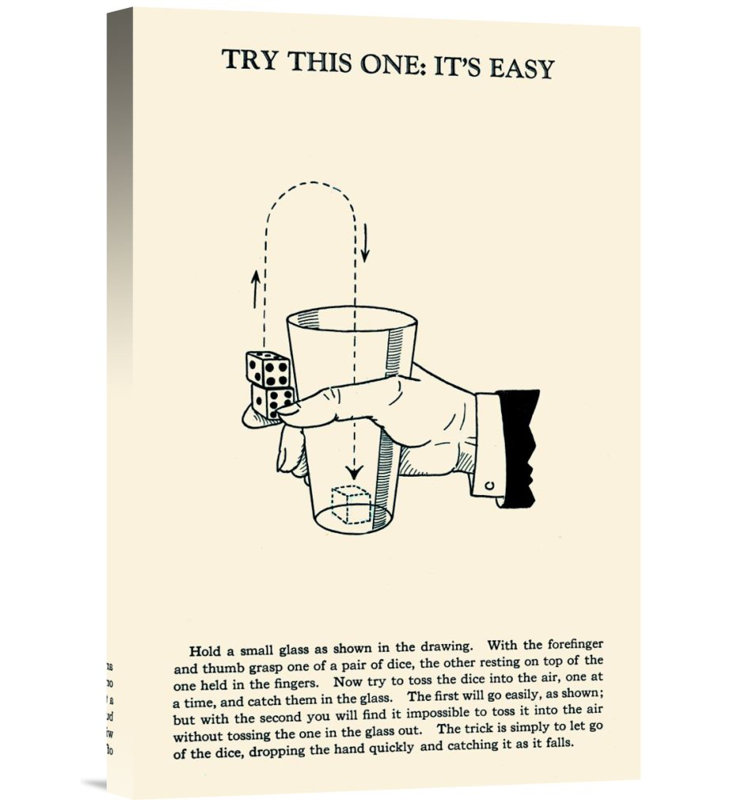 « try this it : it easy » par retromagic rétro, affiche sur toile tendue