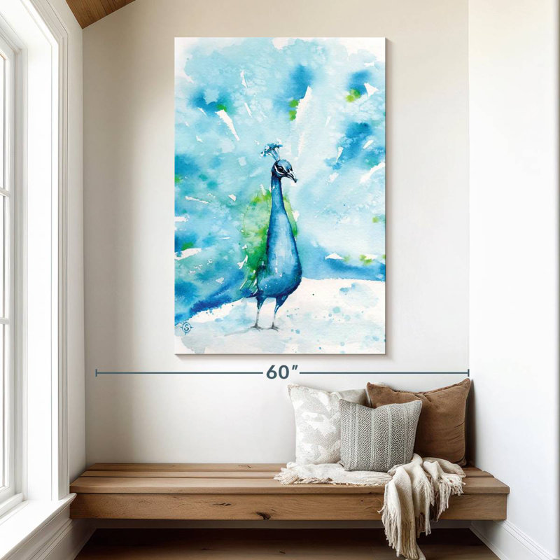 Brampt Peacocks About, 51" H x 34" W
