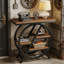 Table de bout compacte industrielle avec rangement à 4 niveaux, pour les petits espaces et les décors modernes.-1104055548-1104055549