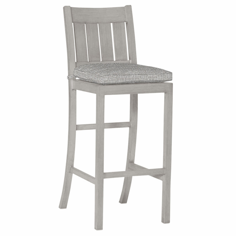 Tabouret de bar Club Wrought, Pas de soudure, Caramel tweed, Huître