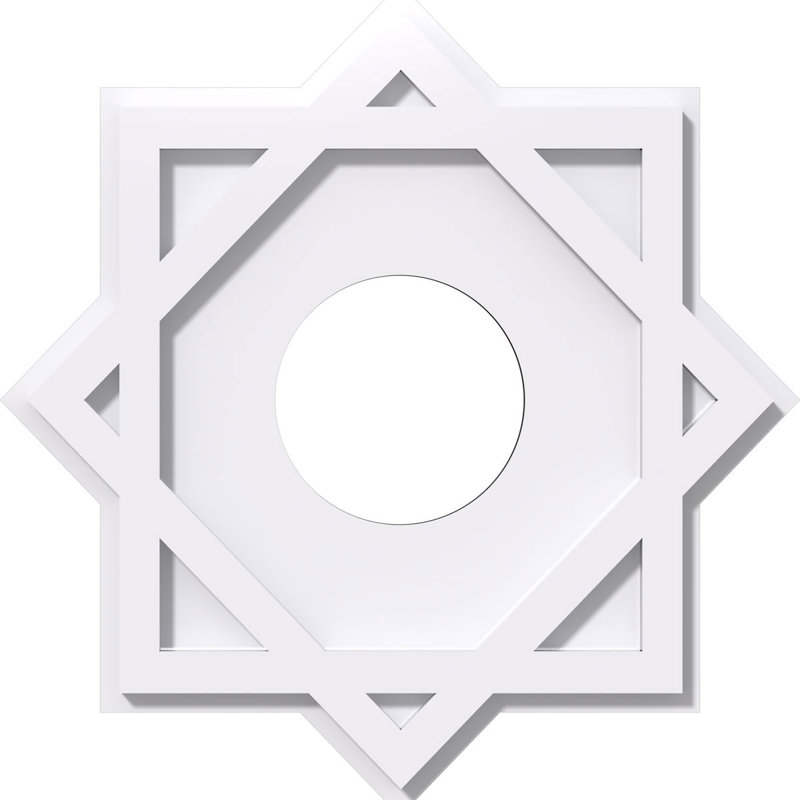 Médaillon de plafond contemporain en PVC de qualité architecturale Axel 16 po x P 1 po x P 8 3/4 po x P 1 po Axel