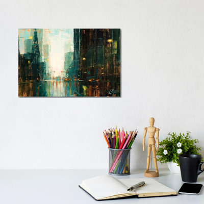 Denver - Broadway In The Rain I by Christopher Clark - Painting on Canvas